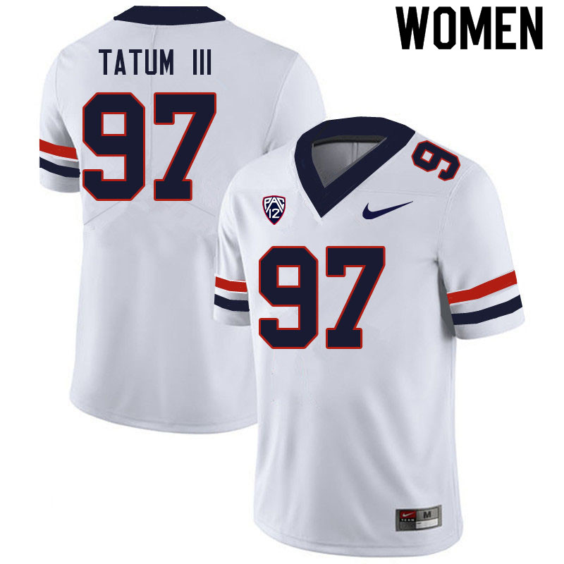 Women #97 Leevel Tatum III Arizona Wildcats College Football Jerseys Sale-White